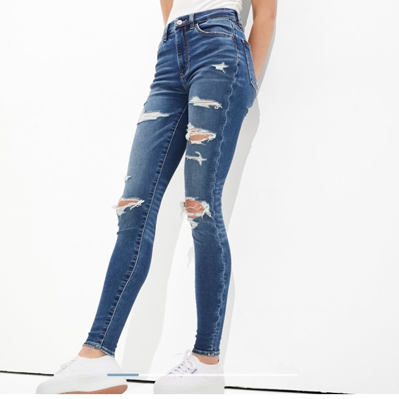 AE Ripped High Rise Jegging - Picture 1 of 5